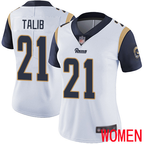 Los Angeles Rams Limited White Women Aqib Talib Road Jersey NFL Football 21 Vapor Untouchable